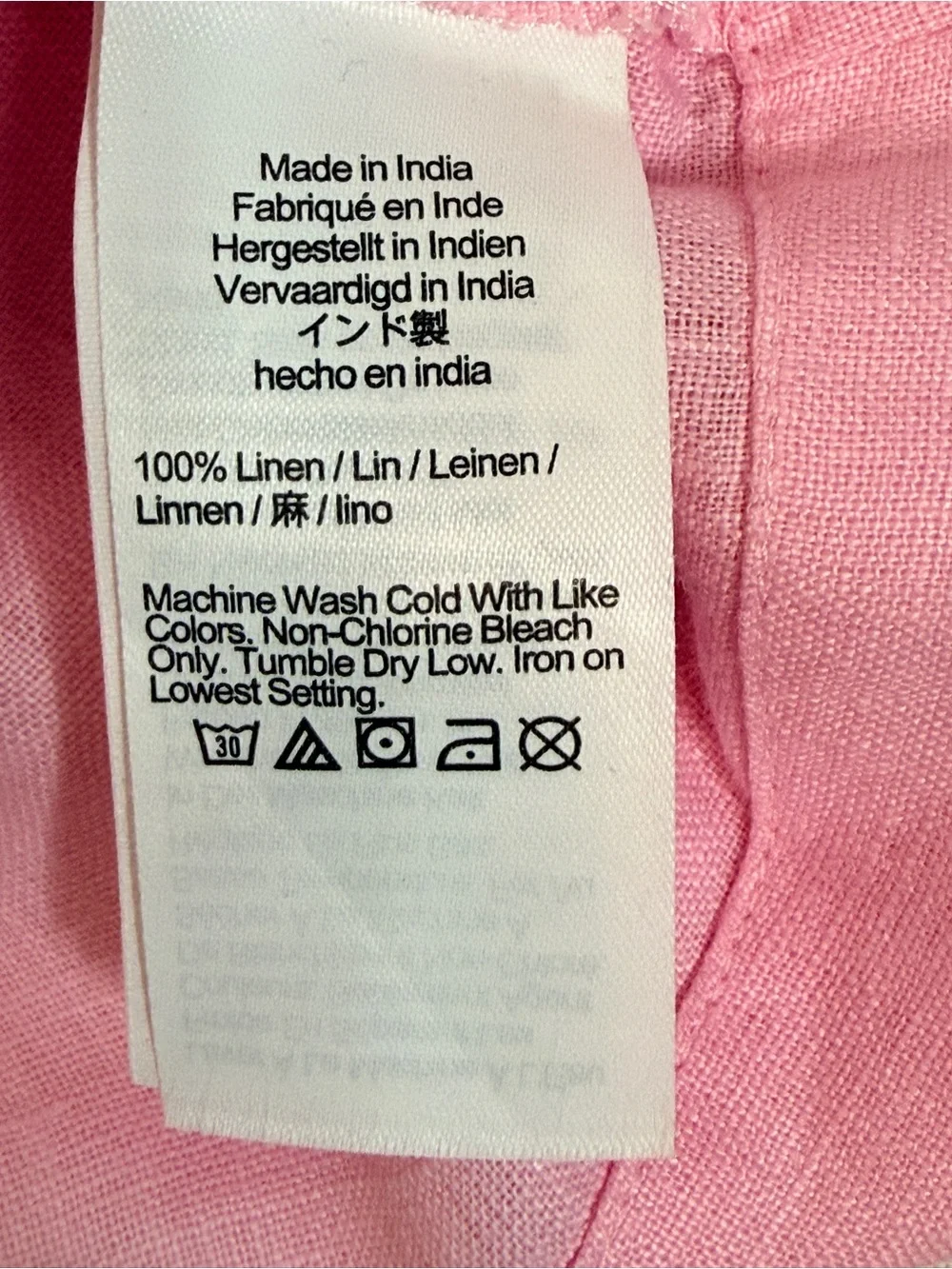 J.Crew Pink Linen V-Neck Popover Dress Size XS Excellent Condition